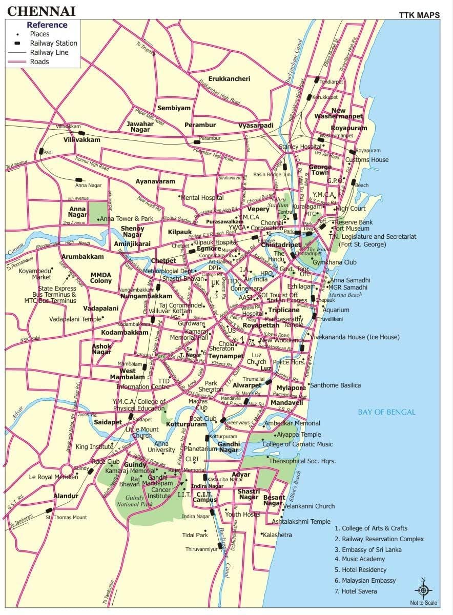 சாலை வரைபடம் சென்னை