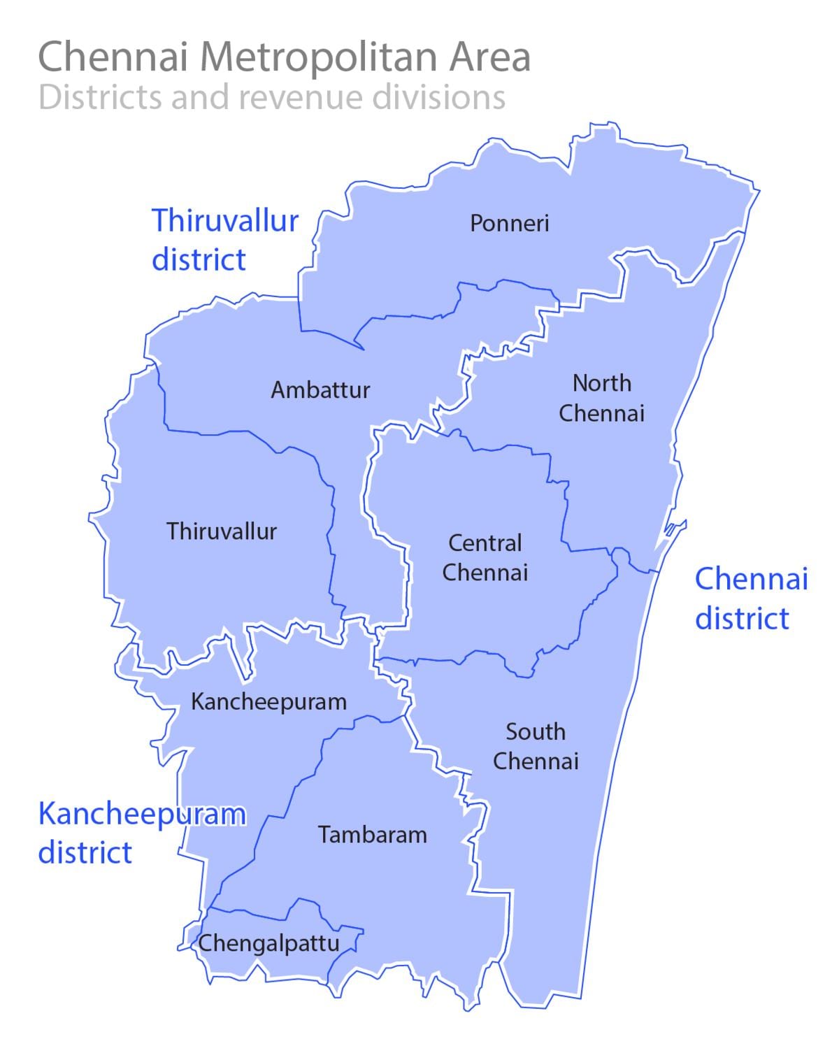 சென்னை எல்லை வரைபடம்