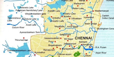 சென்னை நீர் உடல்கள் வரைபடம்