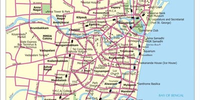 சென்னை நகரம் வரைபடத்தை கொண்டு தெருக்களில்