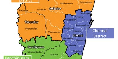 சென்னை வரைபடத்தை பகுதிகளில்