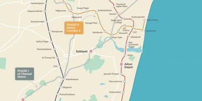 மெட்ரோ ரயில் சென்னை பாதைக்கு வரைபடம் கட்டம் 2